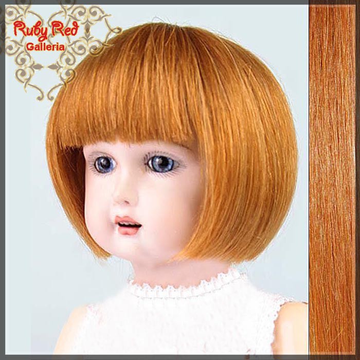 Auburn Human Hair/Mohair Wig for 11.5" Bleuette Doll Style 4 (ED0004MH3)