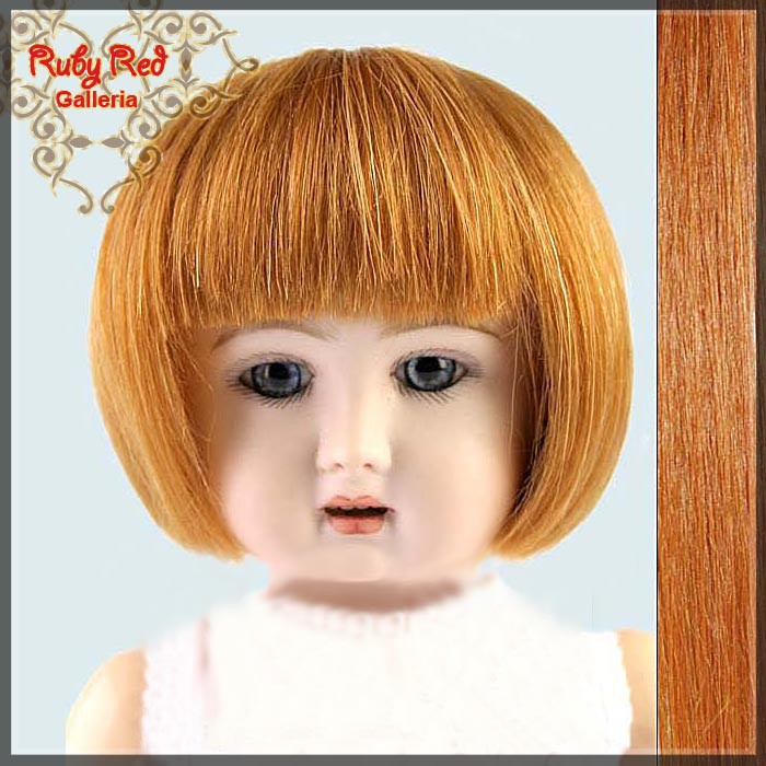 Auburn Human Hair/Mohair Wig for 11.5" Bleuette Doll Style 4 (ED0004MH3)