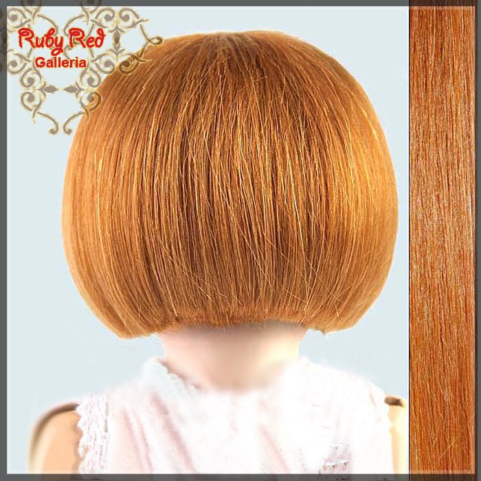 Auburn Human Hair/Mohair Wig for 11.5" Bleuette Doll Style 4 (ED0004MH3)