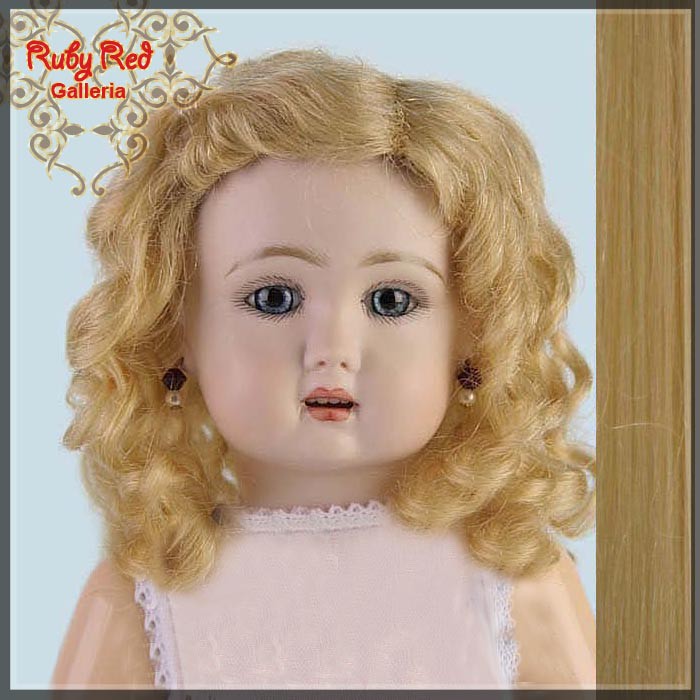 Blonde Human Hair/Mohair Wig for 11.5" Bleuette Doll Style 3 (ED0003MH6)