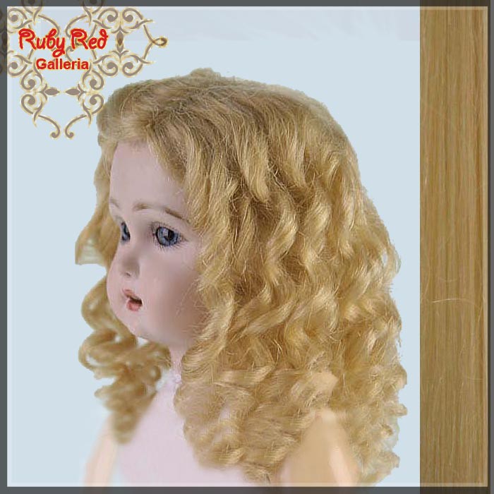 Blonde Human Hair/Mohair Wig for 11.5" Bleuette Doll Style 3 (ED0003MH6)