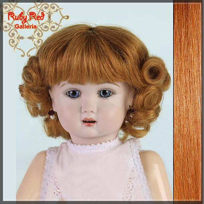 Auburn Human Hair/Mohair Wig for 11.5" Bleuette Doll Style 2 (ED0002MH3)