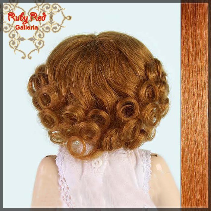 Auburn Human Hair/Mohair Wig for 11.5" Bleuette Doll Style 2 (ED0002MH3)