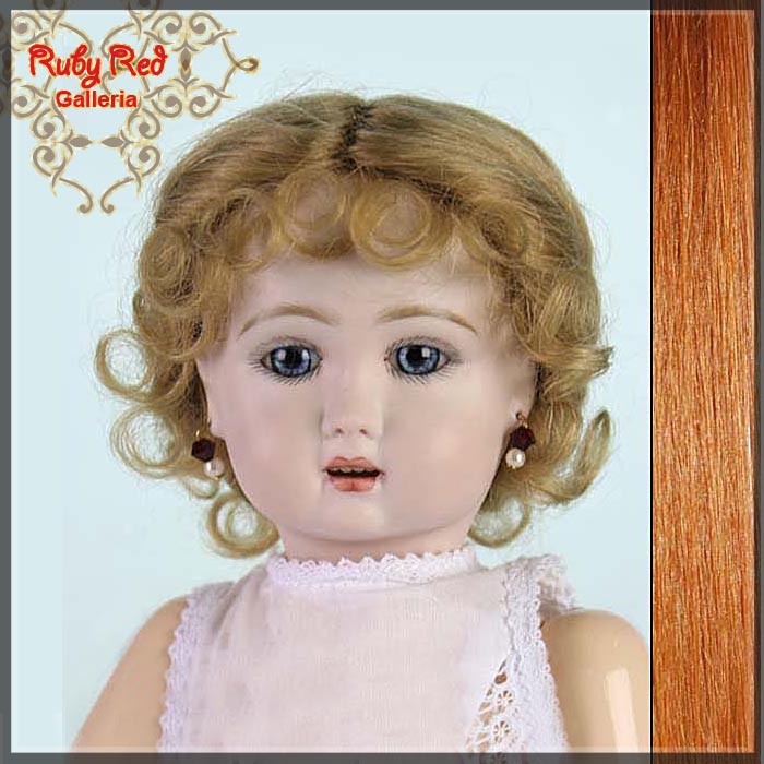 Auburn Human Hair/Mohair Wig for 11.5" Bleuette Doll Style 1 (ED0001MH3)