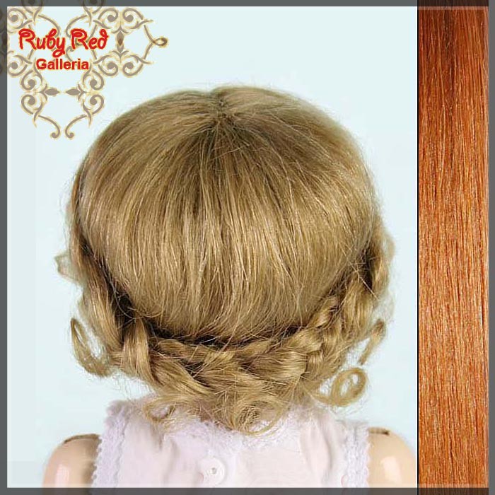 Auburn Human Hair/Mohair Wig for 11.5" Bleuette Doll Style 1 (ED0001MH3)