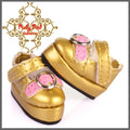 2.2cm Gold & Pink Mary Jane for Blythe, Pullip & Momoko Dolls (RH0048B)