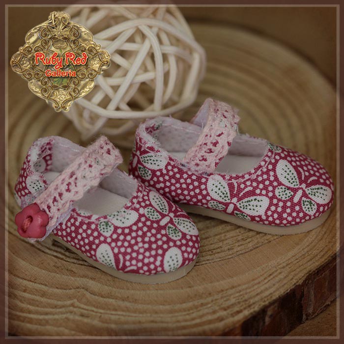 Butterfly Print Shoes for 8" Dolls (HH0049B)
