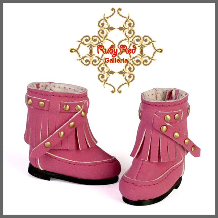 2.2cm Pink Ankle Boots for Blythe, Pullip & Momoko Dolls (RH0032B)