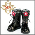 2.2cm Dark Boot with Flower for Blythe, Pullip & Momoko Dolls (RH0031A)