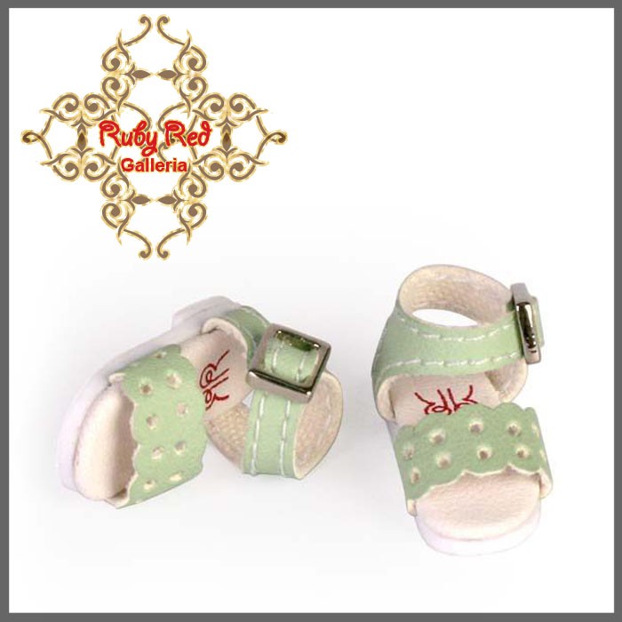 2.2cm England Green Facet Sandals for Blythe, Pullip & Momoko Dolls(RH0028B)