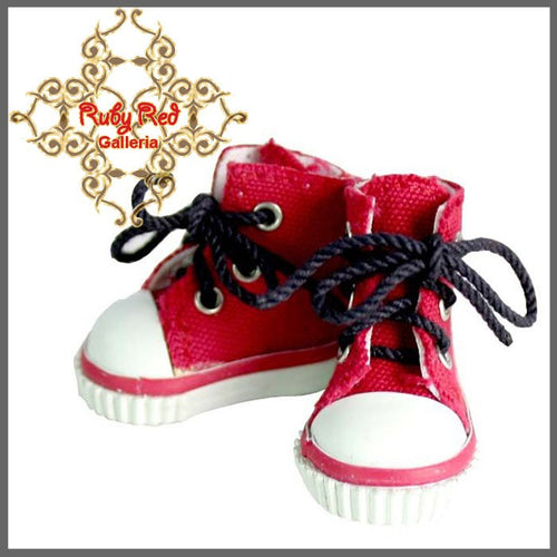 2.2cm Red Canvas Sneaker for Blythe, Pullip & Momoko Dolls (RH0019A)