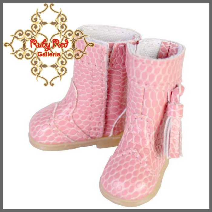 2.2cm Pink Cowgirl Boots Shoes for Blythe, Pullip & Momoko Dolls (RH0018E)