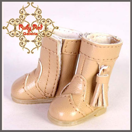 2.2 cm Khaki Cowgirl Boots for Blythe, Pullip & Momoko Dolls (RH0018D)