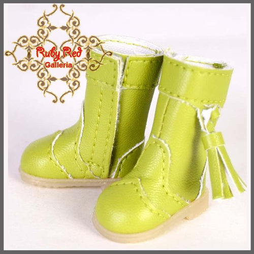 2.2cm Green Cowgirl Boots Shoes for Blythe, Pullip & Momoko Dolls (RH0018C)