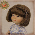 Brown Mohair Wig for 8" Dolls (HD0020A)