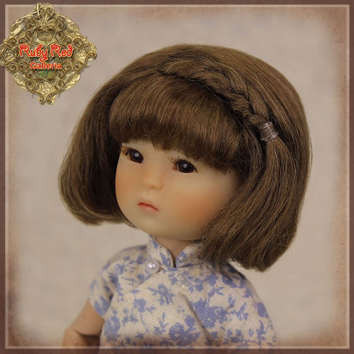 Brown Mohair Wig for 8" Dolls (HD0020A)