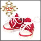 2.2cm Red Double Tongue Canvas Sneakers for Blythe, Pullip & Momoko Dolls(RH0017B)