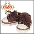 2.2cm Brown Double Tongue Canvas Sneakers (RH0017A)