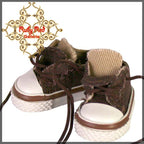 2.2cm Brown Double Tongue Canvas Sneakers (RH0017A)