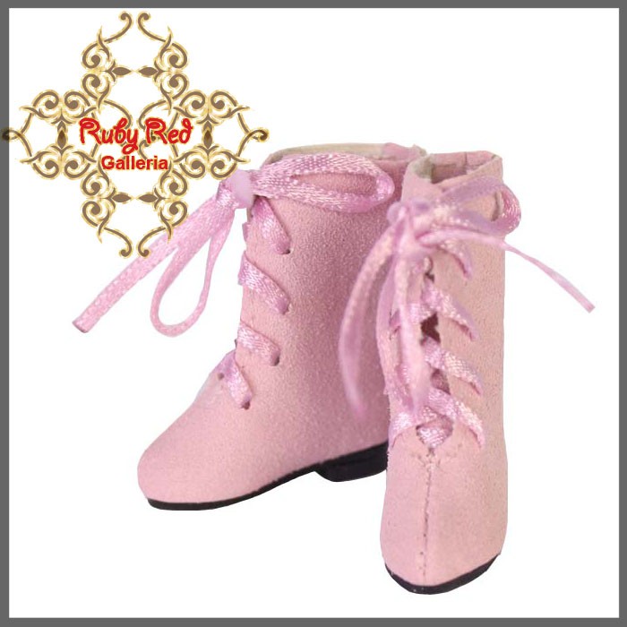 2.2cm Pink Tie Bootie for Blythe, Pullip & Momoko Dolls (RH0014D)