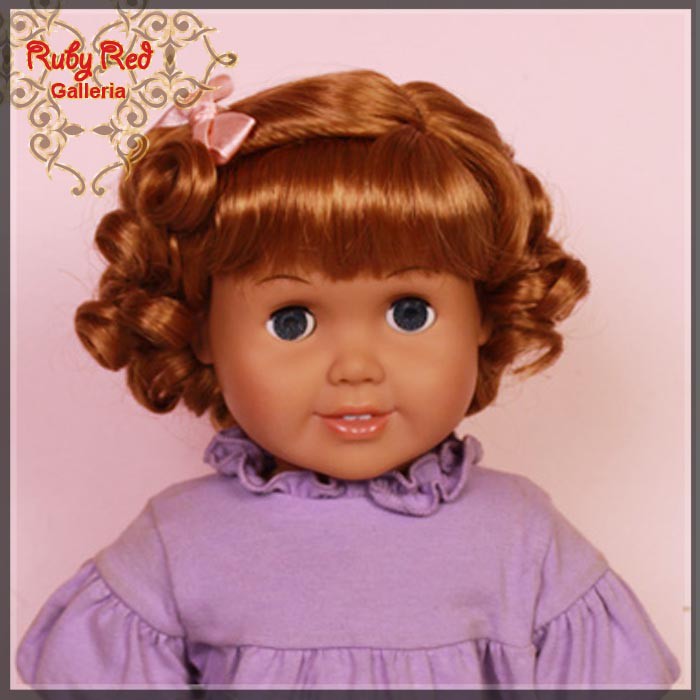 Auburn French Curly Wig for 18" Girl (AD0021E14)