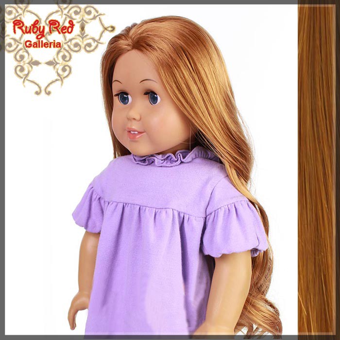 Wavy Auburn Parting Wig for 18" Girl (AD0008B)