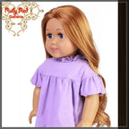 Wavy Dark Brown Parting Wig for 18" Girl (AD0008A)
