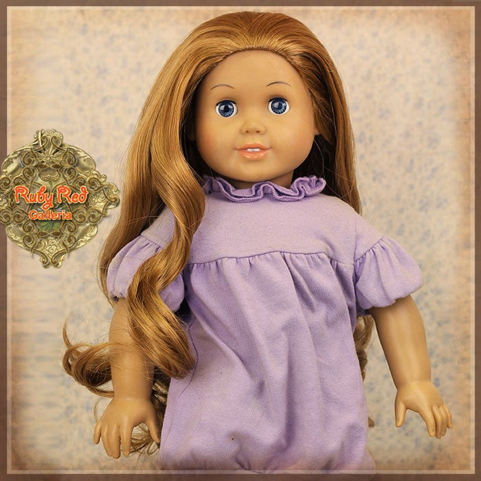 Wavy Brown Parting Wig for 18" Play Girl (AD0007F)