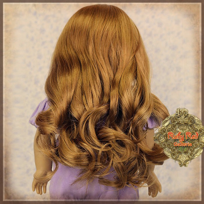 Wavy Brown Parting Wig for 18" Play Girl (AD0007F)
