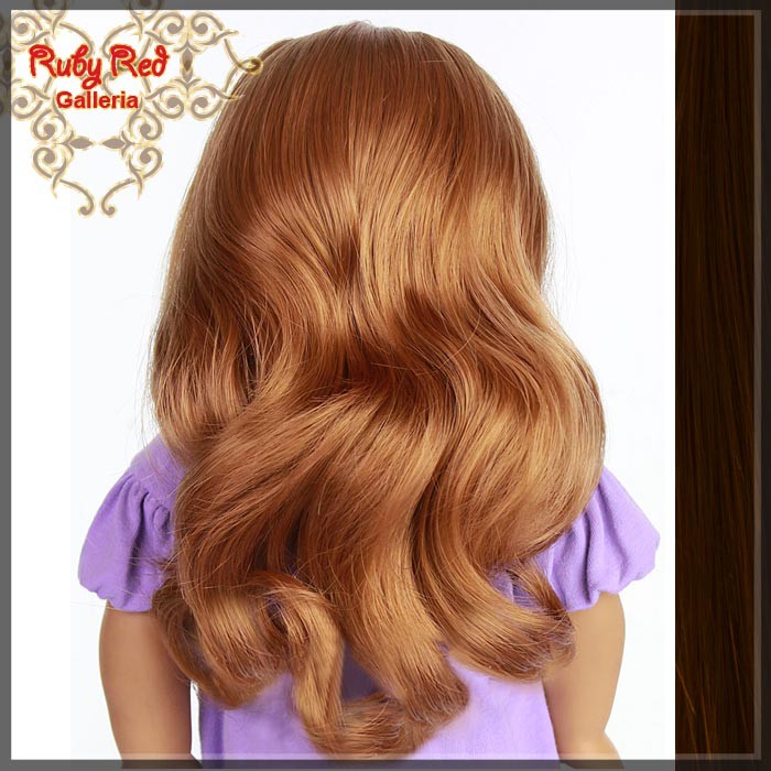 Wavy Brunette Parting Wig for 18" Girl (AD0007E)