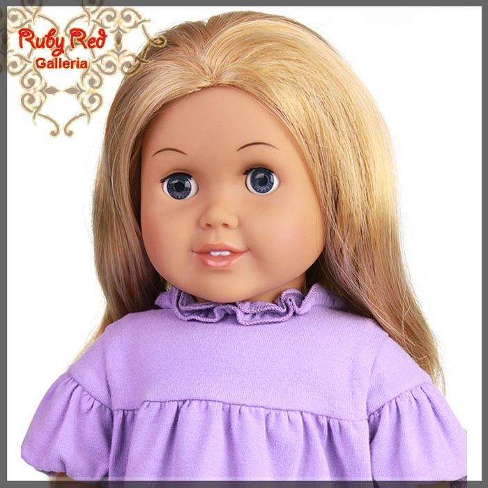Wavy Frosted Blonde Parting Wig for 18" Girl (AD0007D)