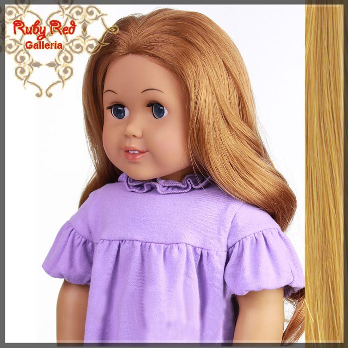 Wavy Frosted Blonde Parting Wig for 18" Girl (AD0007D)