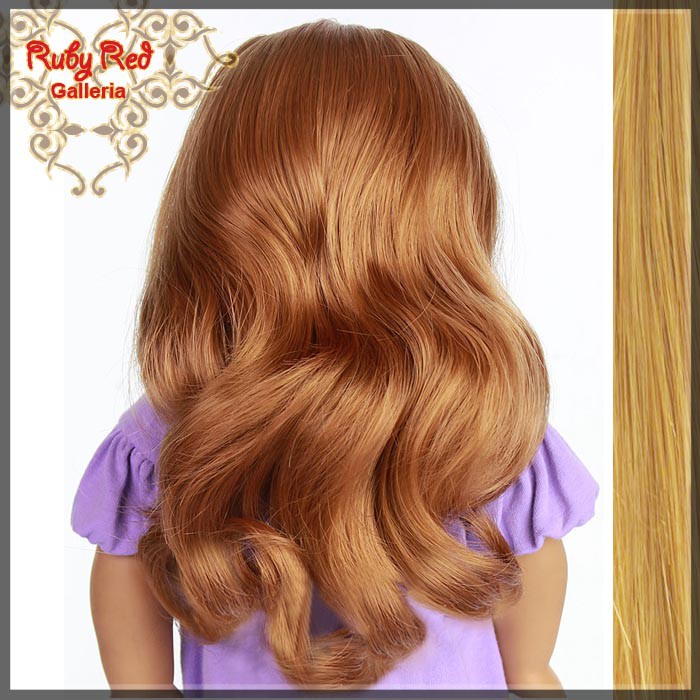 Wavy Frosted Blonde Parting Wig for 18" Girl (AD0007D)