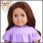 Wavy Dark Auburn Parting Wig for 18" Girl (AD0007C)