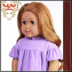 Wavy Dark Auburn Parting Wig for 18" Girl (AD0007C)
