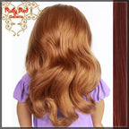 Wavy Dark Auburn Parting Wig for 18" Girl (AD0007C)