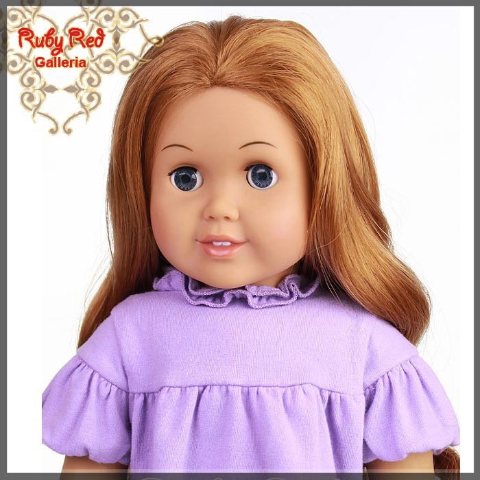 Wavy Auburn Parting Wig for 18" Girl (AD0007B)