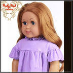 Wavy Dark Brown Parting Wig for 18" Girl (AD0007A)