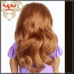 Wavy Dark Brown Parting Wig for 18" Girl (AD0007A)