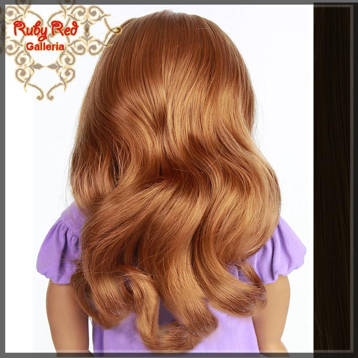 Wavy Dark Brown Parting Wig for 18" Girl (AD0007A)
