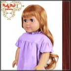 Wavy Dark Auburn Bang Wig for 18" Girl (AD0006C)