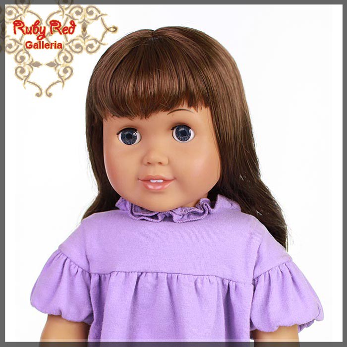 Wavy Brunette Bang Wig for 18" Girl (AD0005E)
