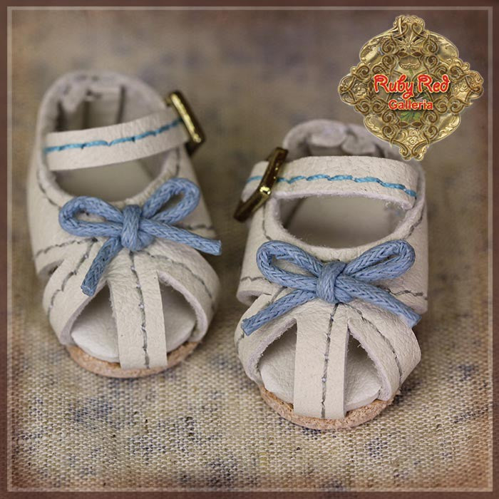 White Real Leather Shoes for 8" Dolls (HH0053A)
