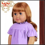 Wavy Dark Auburn Bang Wig for 18" Girl (AD0005C)