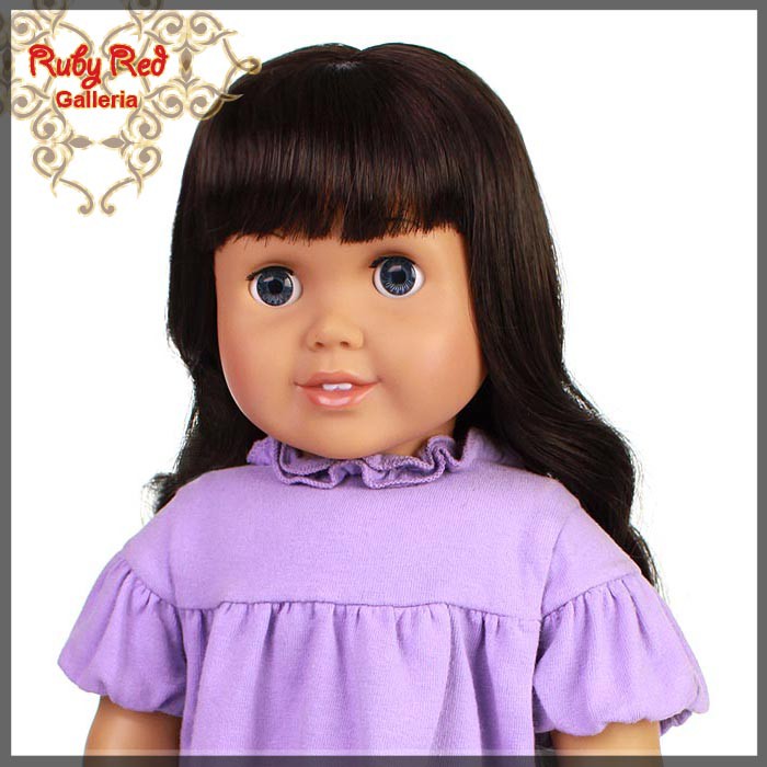 Wavy Dark Brown Bang Wig for 18" Girl (AD0005A)