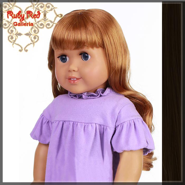 Wavy Dark Brown Bang Wig for 18" Girl (AD0005A)