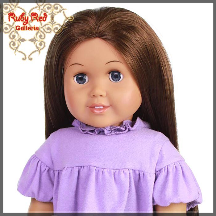 Straight Brunette Parting Wig for 18" Girl (AD0004E)