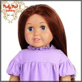 Straight Dark Auburn Parting Wig for 18" Girl (AD0004C)