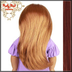 Straight Dark Auburn Parting Wig for 18" Girl (AD0004C)