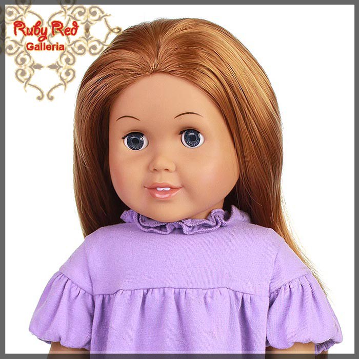 Straight Auburn Parting Wig for 18" Girl(AD0004B)